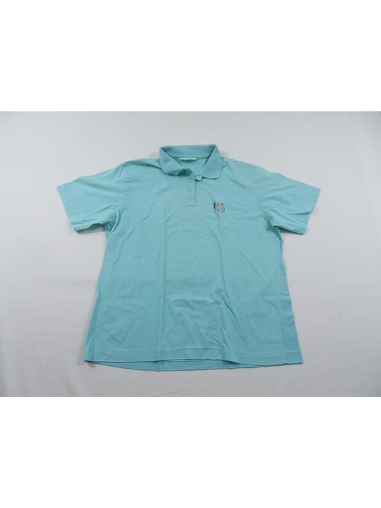 David Smith Tops - David Smith Shirt Golf Embroidered, Light Blue Polo Womens Sz M-L? 1980s